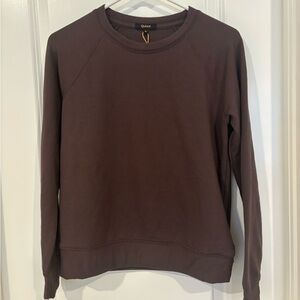 Quince SuperSoft Fleece Crew Sweatshirt XS NWT Dried Fig